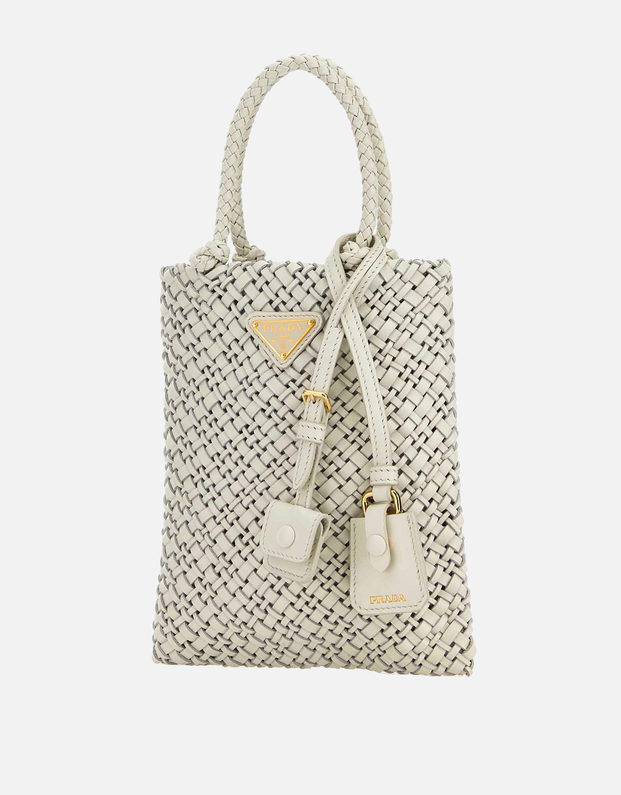Prada ホワイトレザーハンドバッグ () IFCHIC.COM