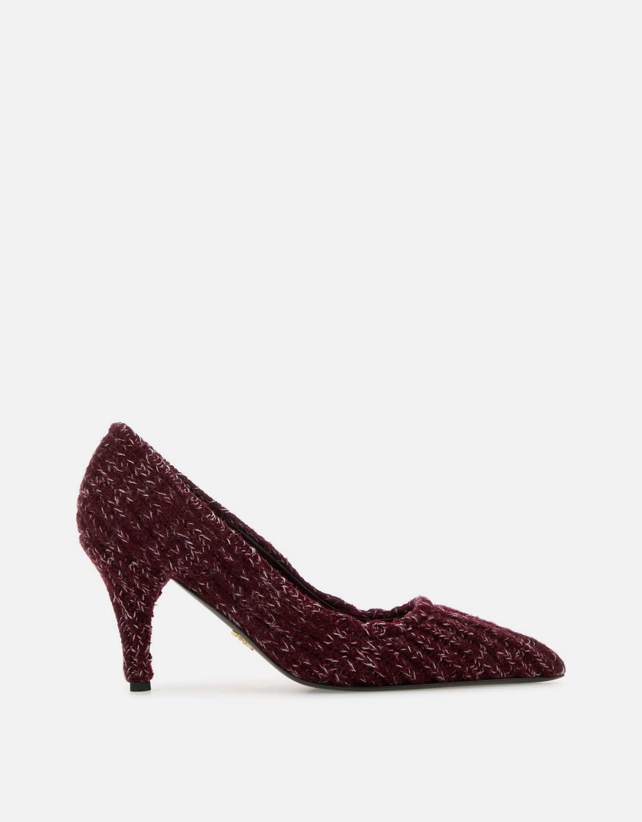 Prada Melange Bordeaux Fabric Pumps - IT 36　Prada メランジ ボルドー ファブリック パンプス - IT 36 Prada
