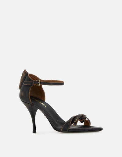 あ*お様 【値下げ中】 PRADA 本革ハラコ 高級サンダル ブラウン　茶 Prada Heeled Sandals | サンダル 新作・セール | IFCHIC ジャパン公式