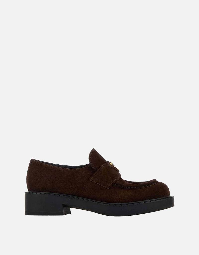 Prada チョコレートスエードローファー () IFCHIC.COM