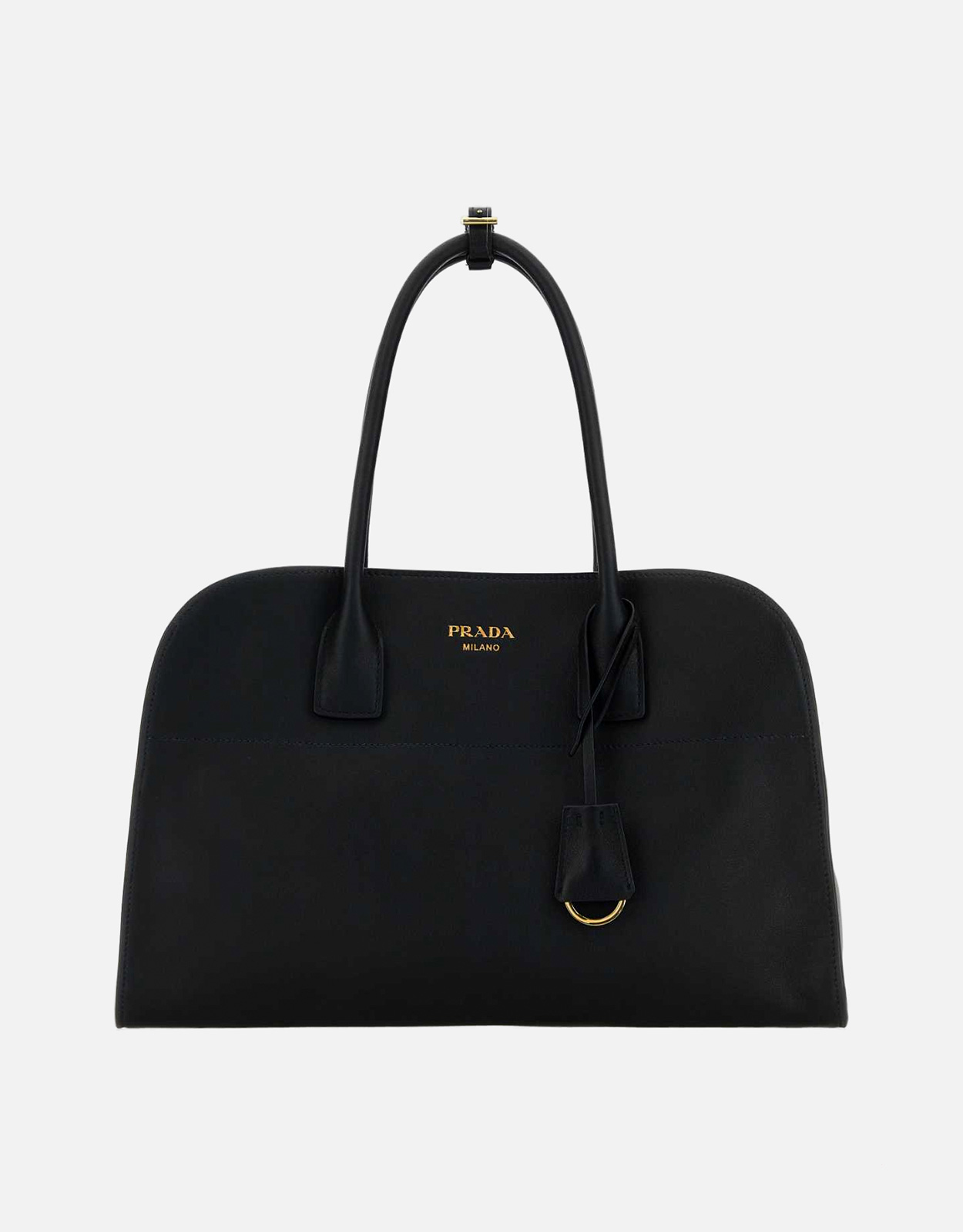 結構綺麗❀PRADA　 ブラック シワ加工 トートバッグ　フリンジ　チャーム 結構綺麗❀PRADA ブラック シワ加工 トートバッグ フリンジ チャーム