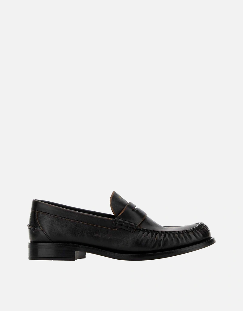 PRADA プラダ モカシン ブーツ ブラック Prada カーフレザーモカシン () IFCHIC.COM