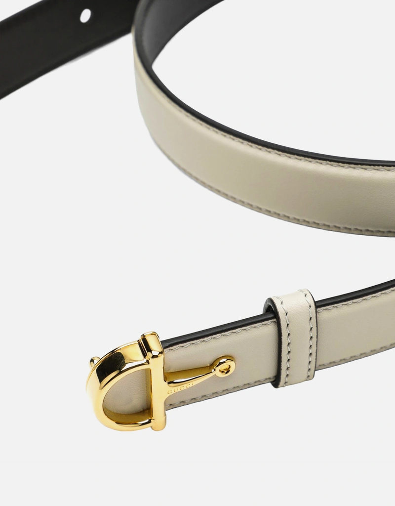 GUCCI ハーフホースビット バックル ベルト Gucci ハーフホースビットバックル付き細革ベルト (ベルト) IFCHIC.COM