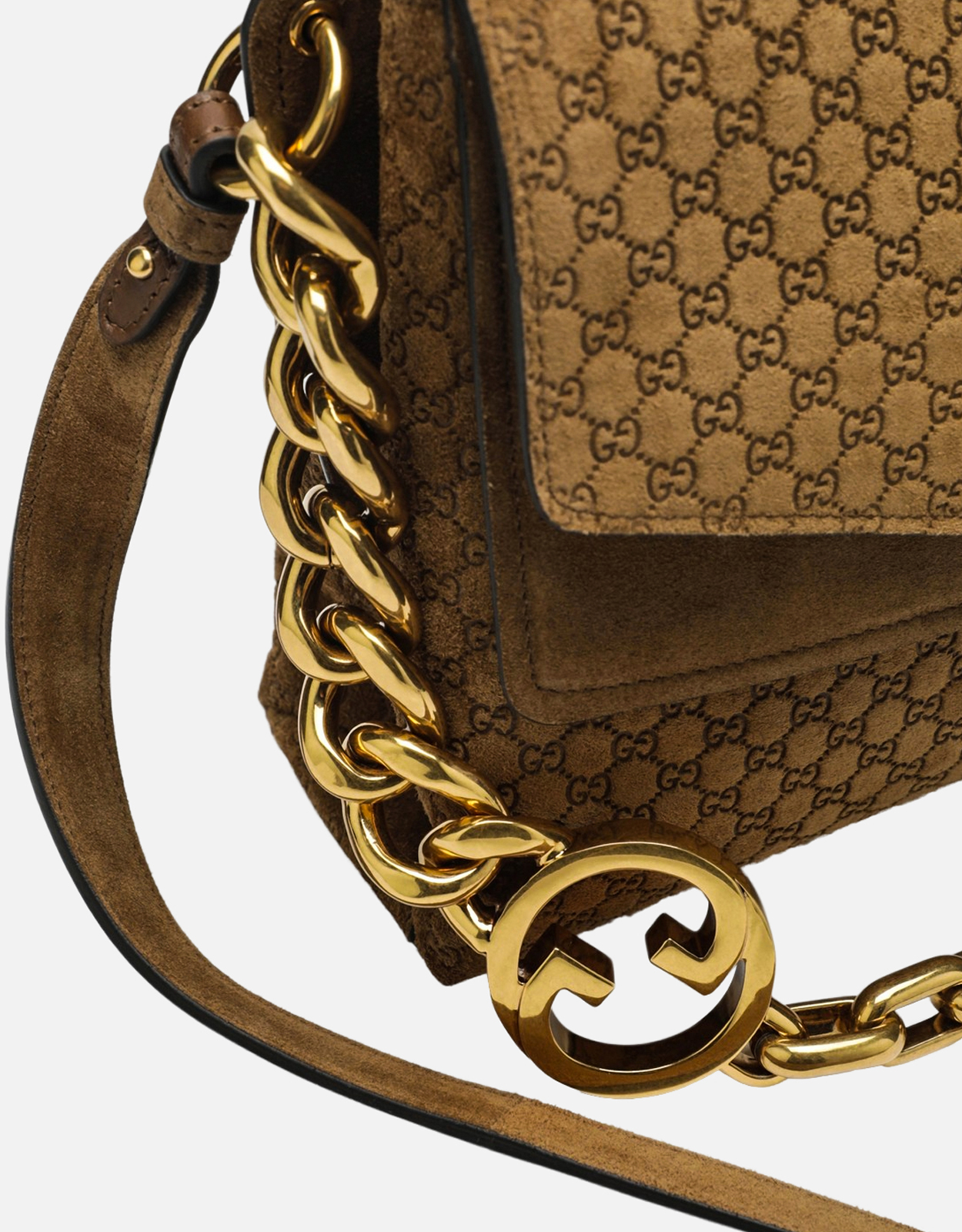 Gucci ラージスエードチェーンショルダーバッグ (すべての新品) IFCHIC.COM