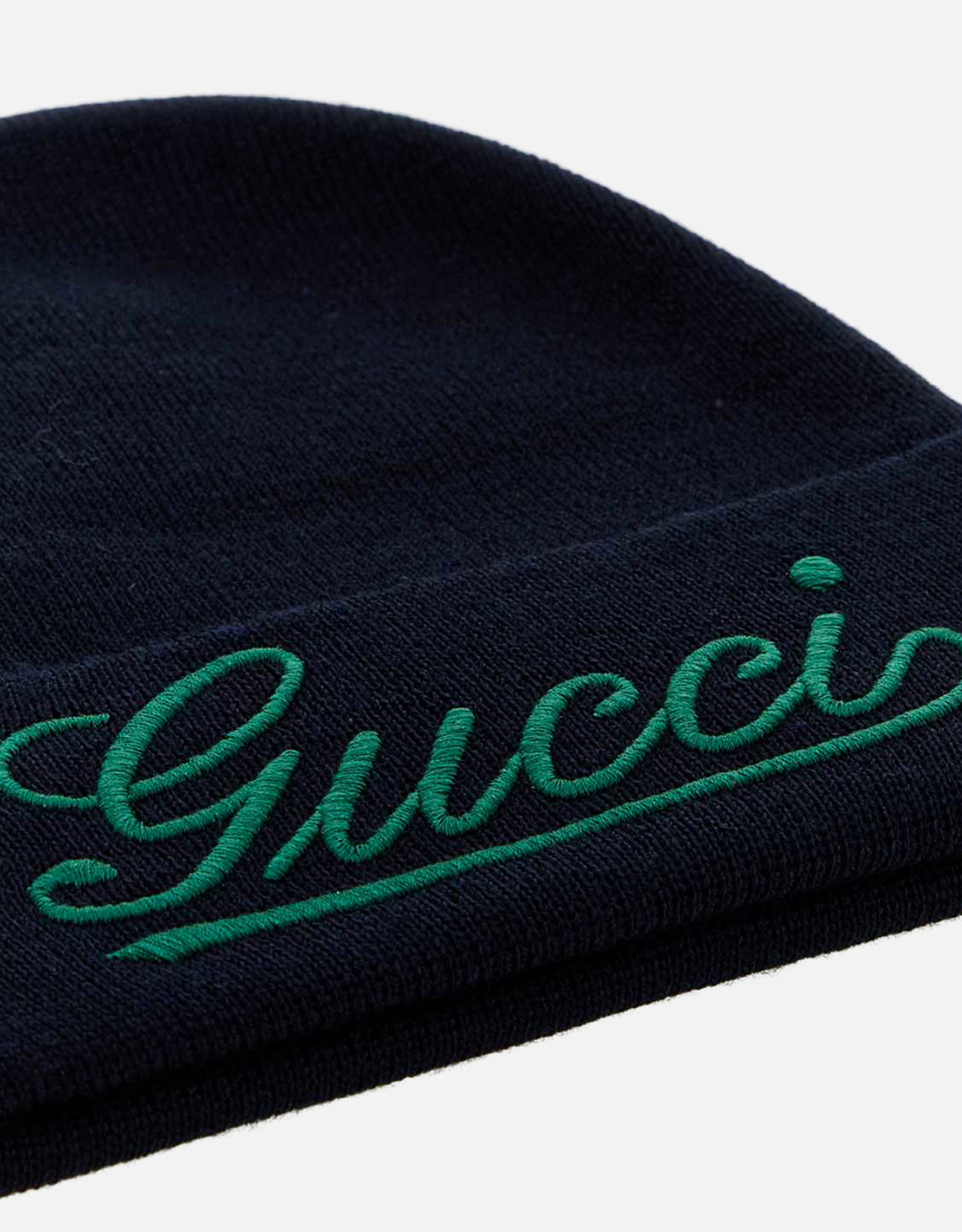 Gucci メンズ ダークブルー ウール ビーニー帽 () IFCHIC.COM