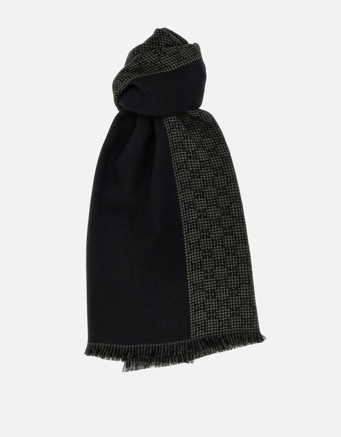Gucci メンズ ウールシルク ジャカード スカーフ () IFCHIC.COM