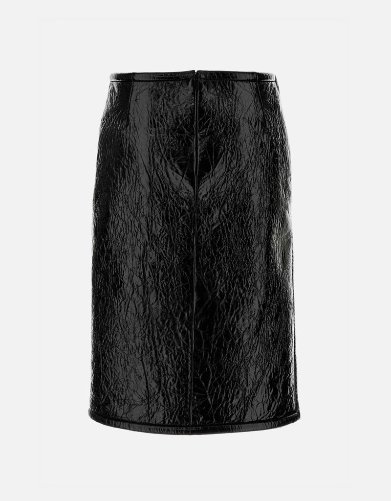 Gucci シャイニーレザーとネオプレーンのミディ丈スカート (すべての