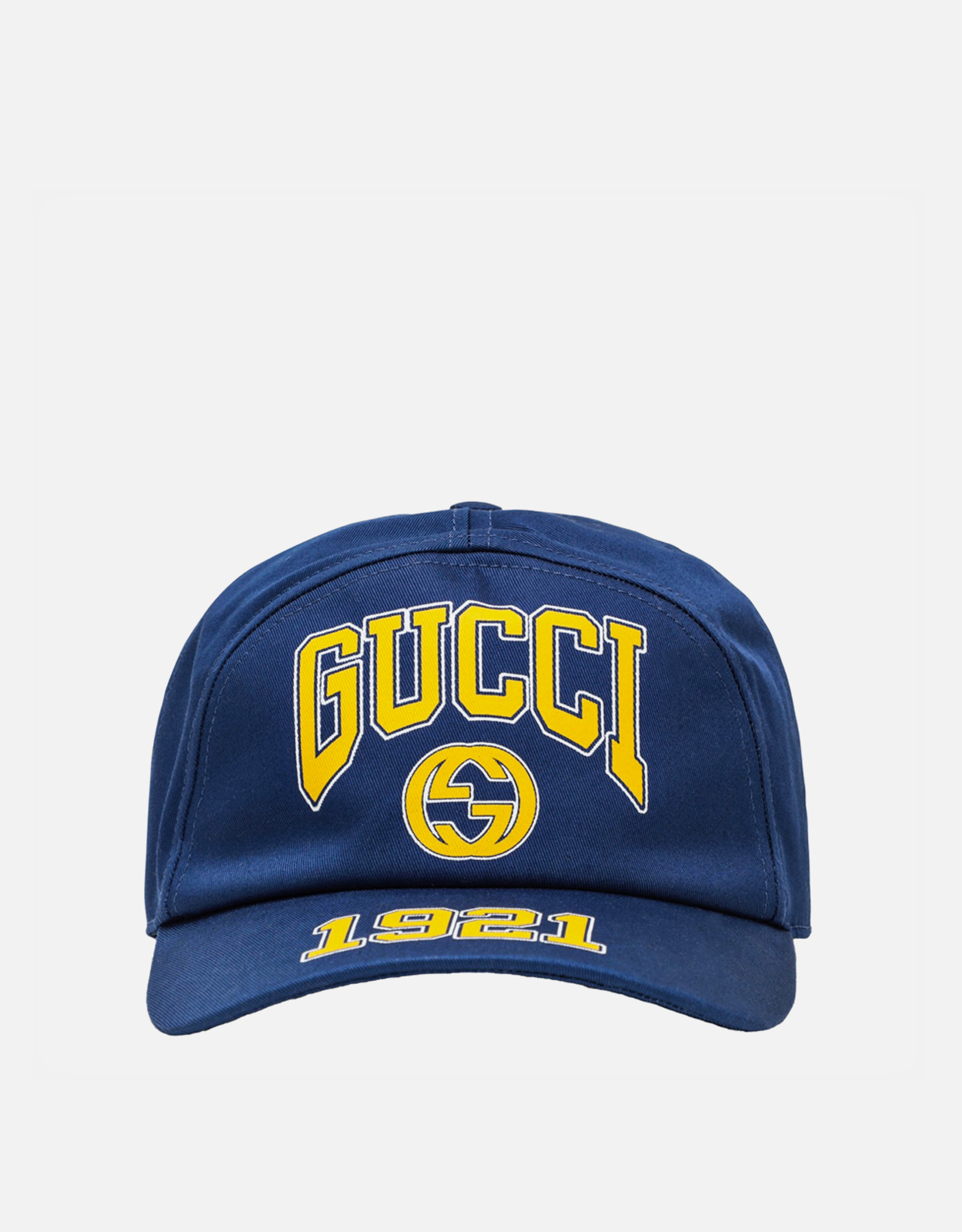 Gucci メンズブルーコットンロゴ野球帽 (アクセサリ,帽子) IFCHIC.COM