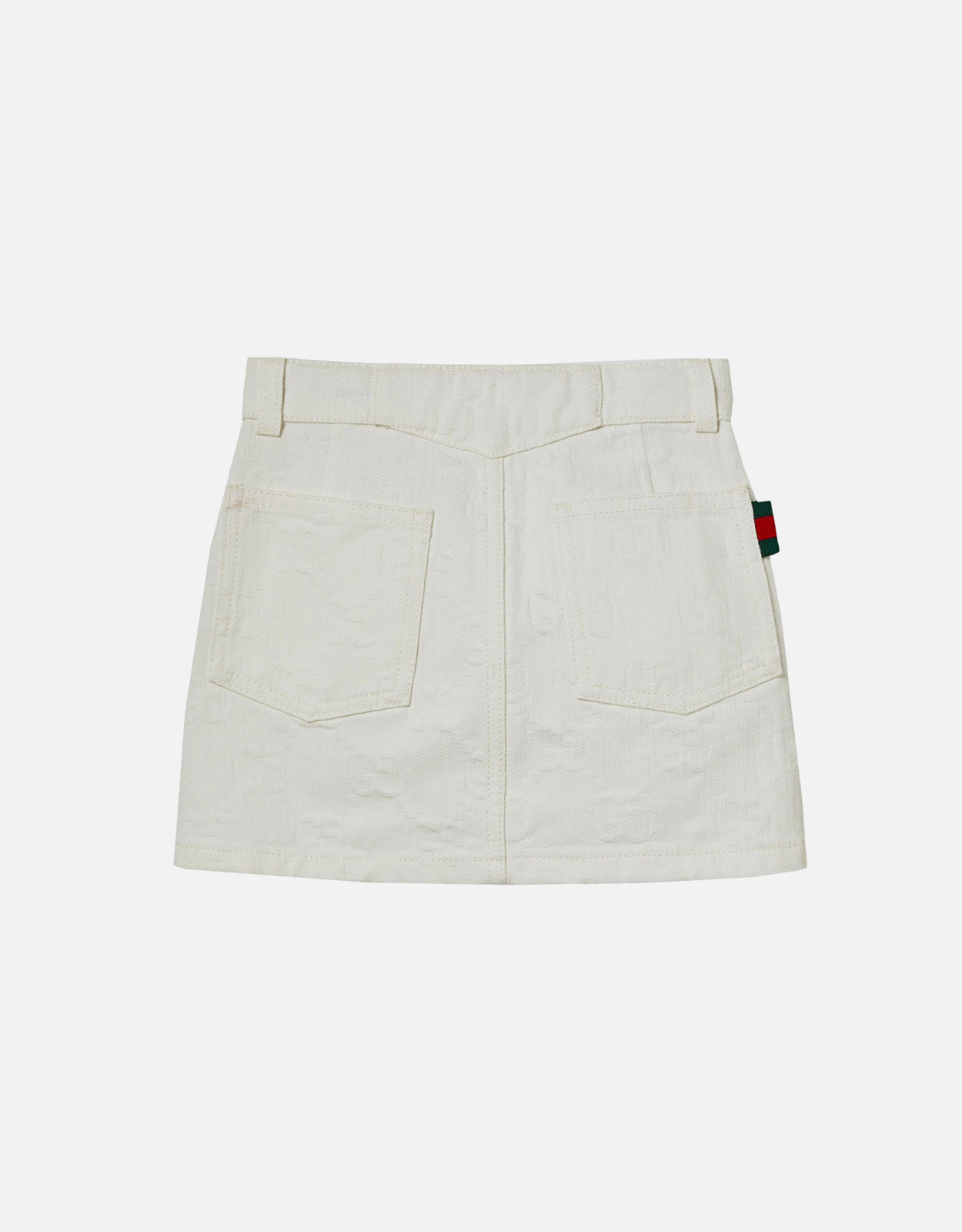 Gucci Kids White denim GG jacquard skirt (All New In) IFCHIC.COM