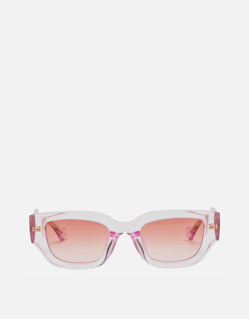 Gucci ピンク透明長方形サングラス (サングラス) IFCHIC.COM