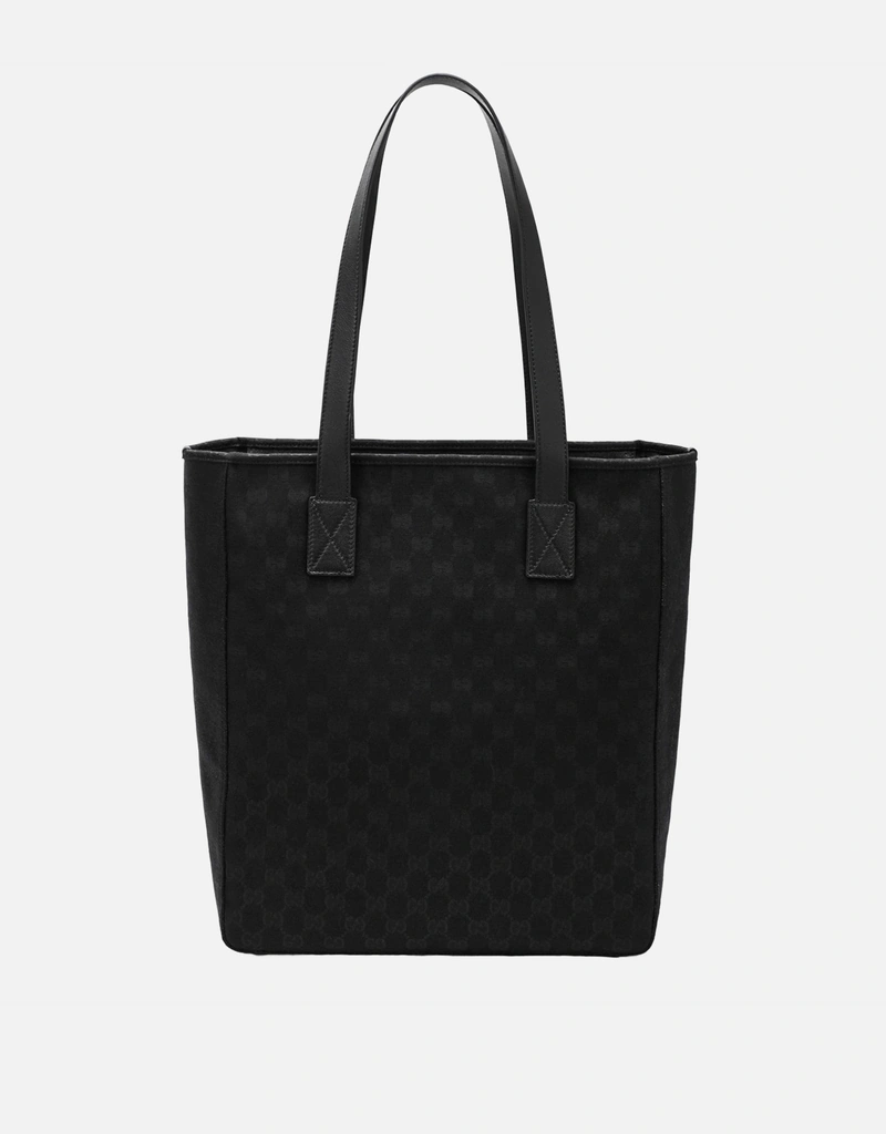 Gucci メンズGgブラックレザーショッピングバッグ (バッグ) IFCHIC.COM