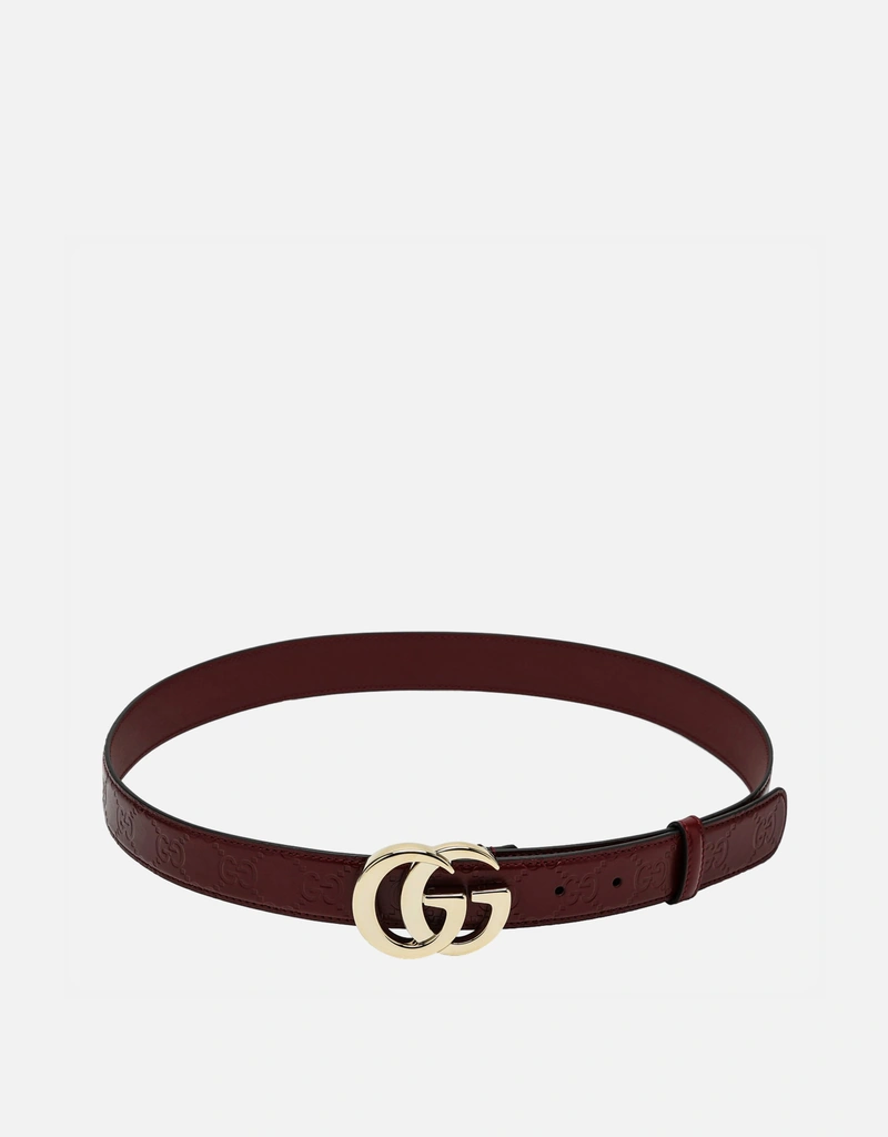 G.U.C.C.I. 真紅のドレス & G.U.C.C.Iベルト付き Gucci レザーベルト (ベルト) IFCHIC.COM