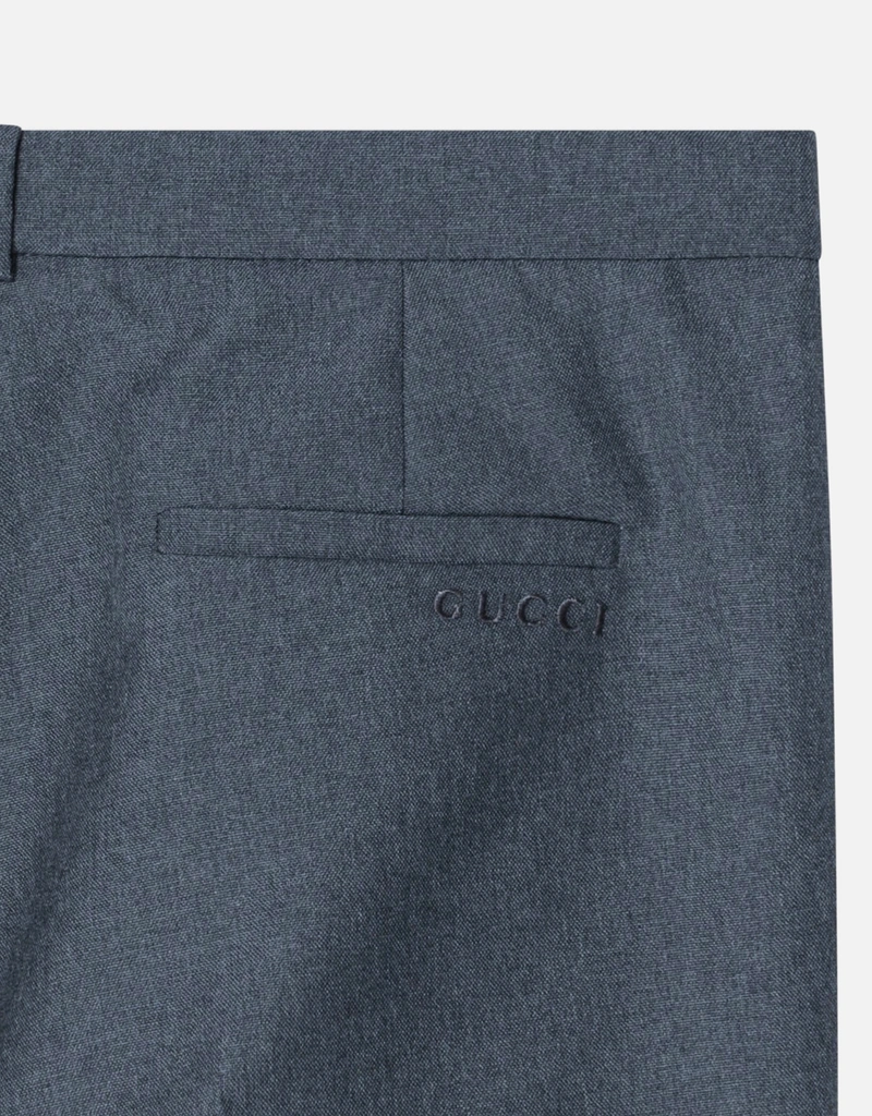 Gucci Kids キッズライトグレーウールパンツ (すべての新品) IFCHIC.COM Gucci Kids キッズライトグレーウールパンツ (すべての新品) IFCHIC.COM