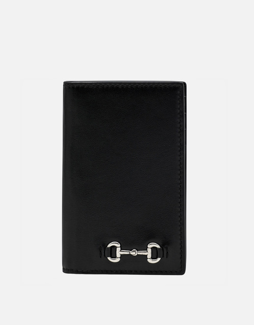 Gucci メンズホースビットレザー長財布ケース (アクセサリ,Wallets and