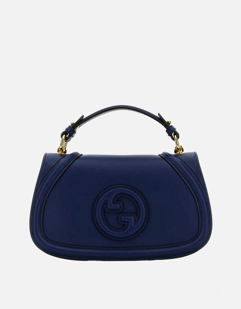 Gucci ブルーカーフレザー中型トップハンドルバッグ () IFCHIC.COM