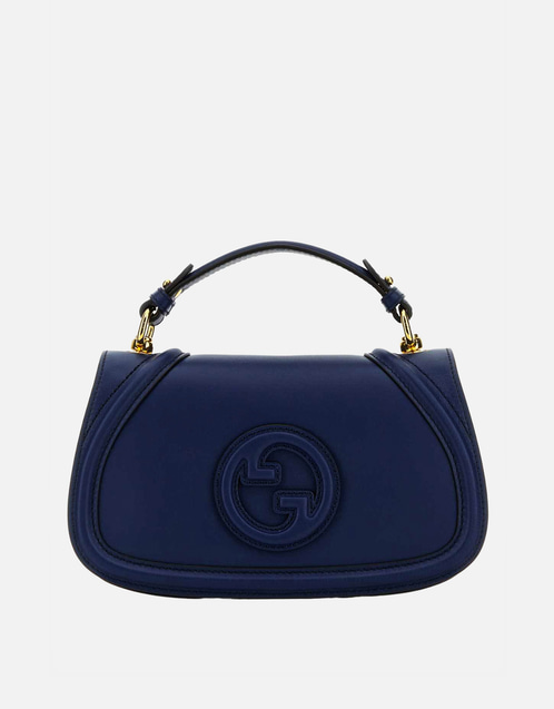 Gucci ブルーカーフレザー中型トップハンドルバッグ () IFCHIC.COM