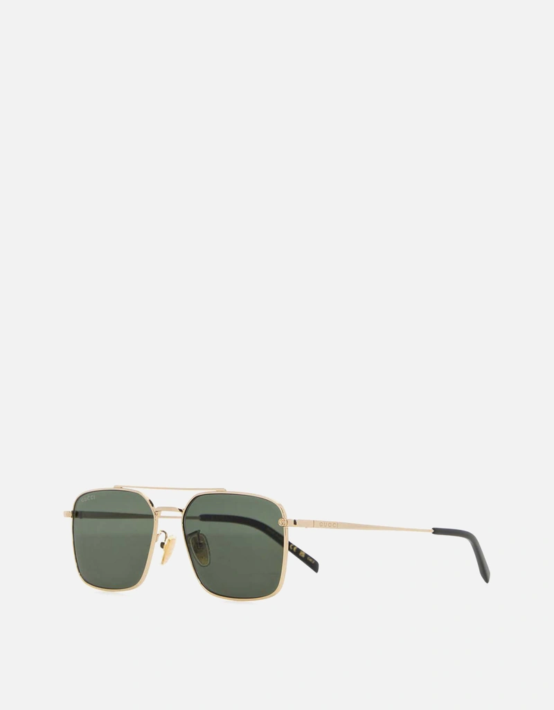 Gucci メンズ 専門的フィット メタル 長方形サングラス () IFCHIC.COM