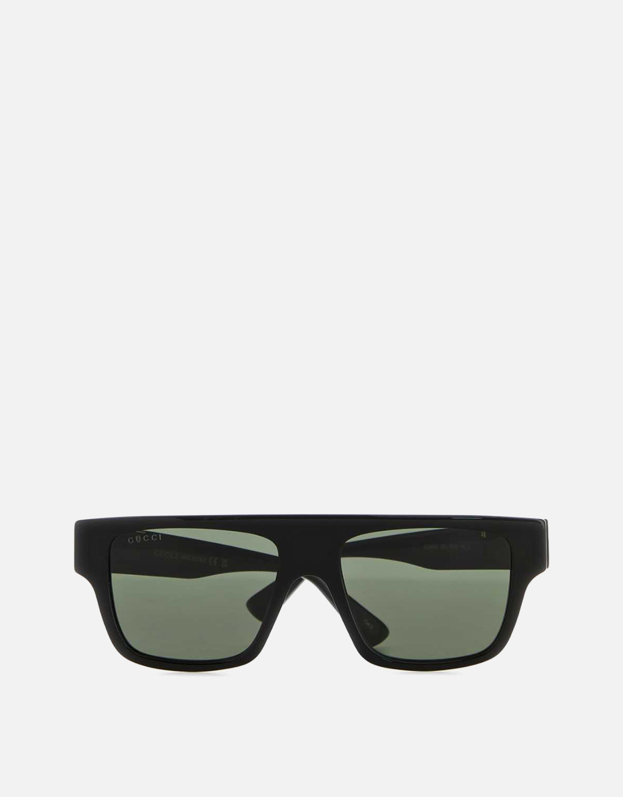 Gucci メンズ長方形フレームブラックアセテートサングラス () IFCHIC.COM