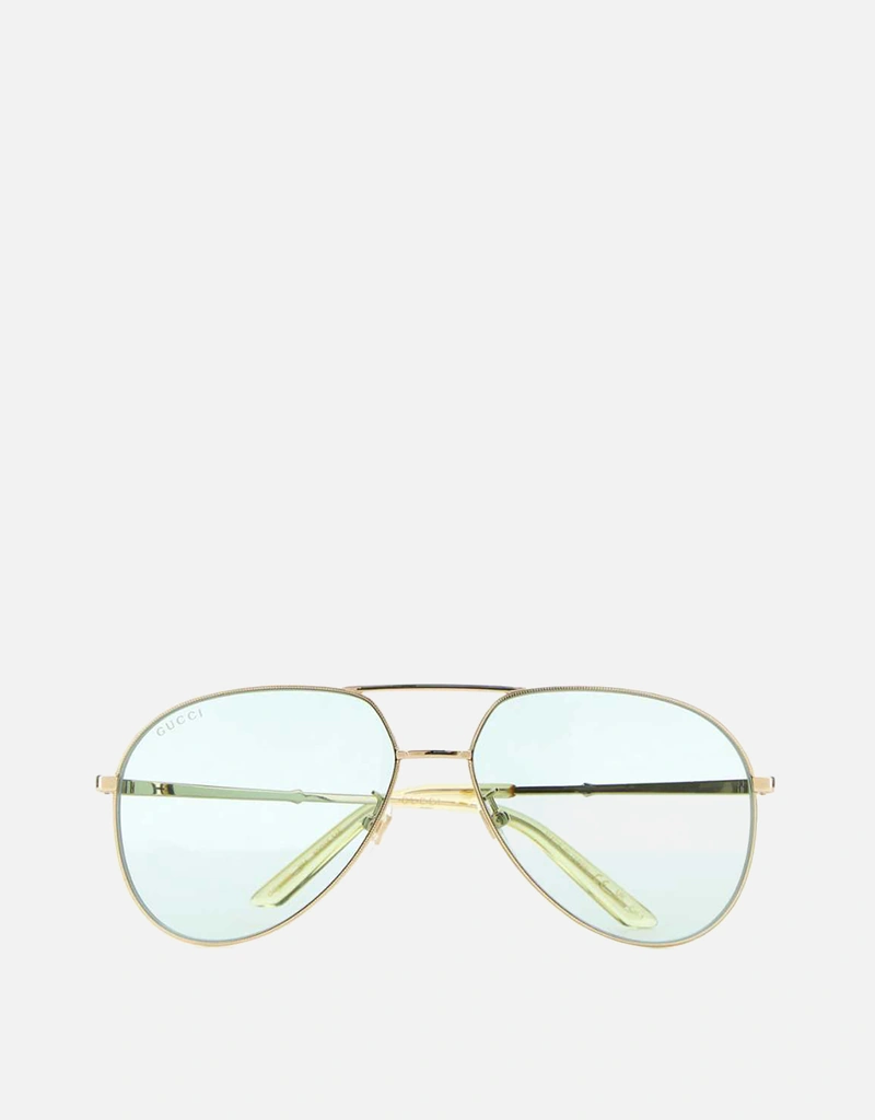 Gucci メンズ ゴールドメタルサングラス () IFCHIC.COM