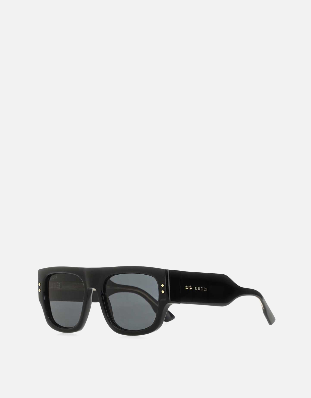 Gucci メンズブラックアセテートスクエアフレームサングラス () IFCHIC.COM