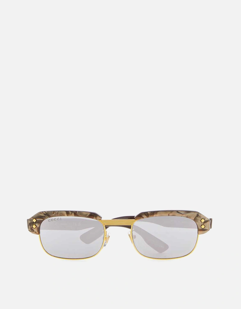 GUCCI メタル＆アセテート サングラス　新品 Gucci プリントアセテート＆メタルサングラス () IFCHIC.COM