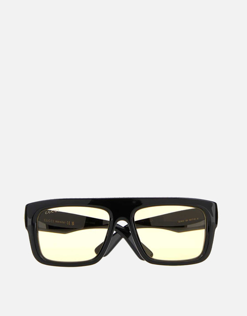 Gucci ブラックアセテートサングラス () IFCHIC.COM