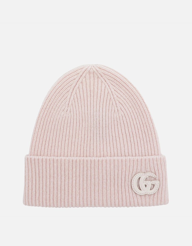 GUCCI ポンポン付きニット帽 ピンク GUCCI ポンポン付きニット帽