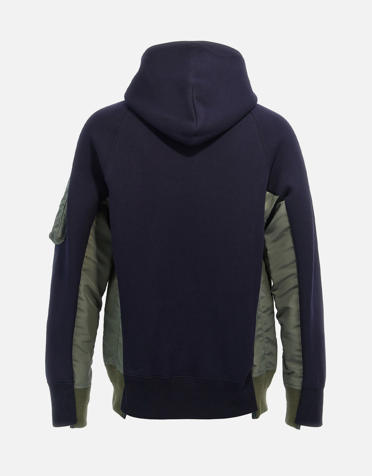 Sacai メンズ スポンジコットン混紡インサートフーディージャケット