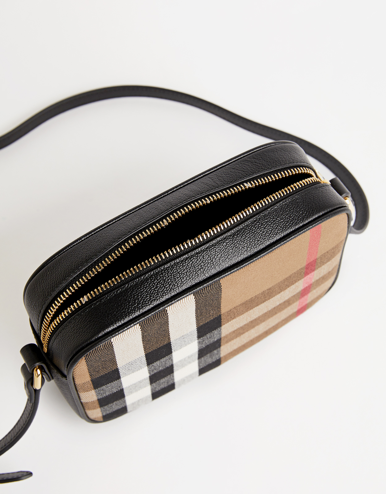 Burberry チェックキャンバスクロスボディカメラバッグ () IFCHIC.COM