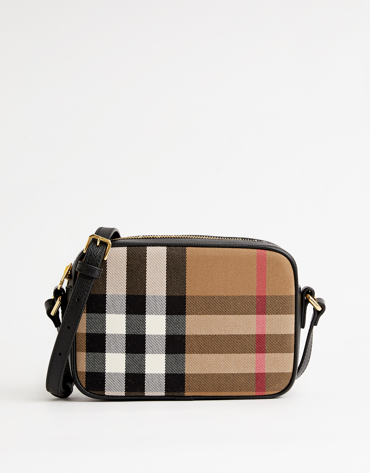 Burberry チェックキャンバスクロスボディカメラバッグ () IFCHIC.COM
