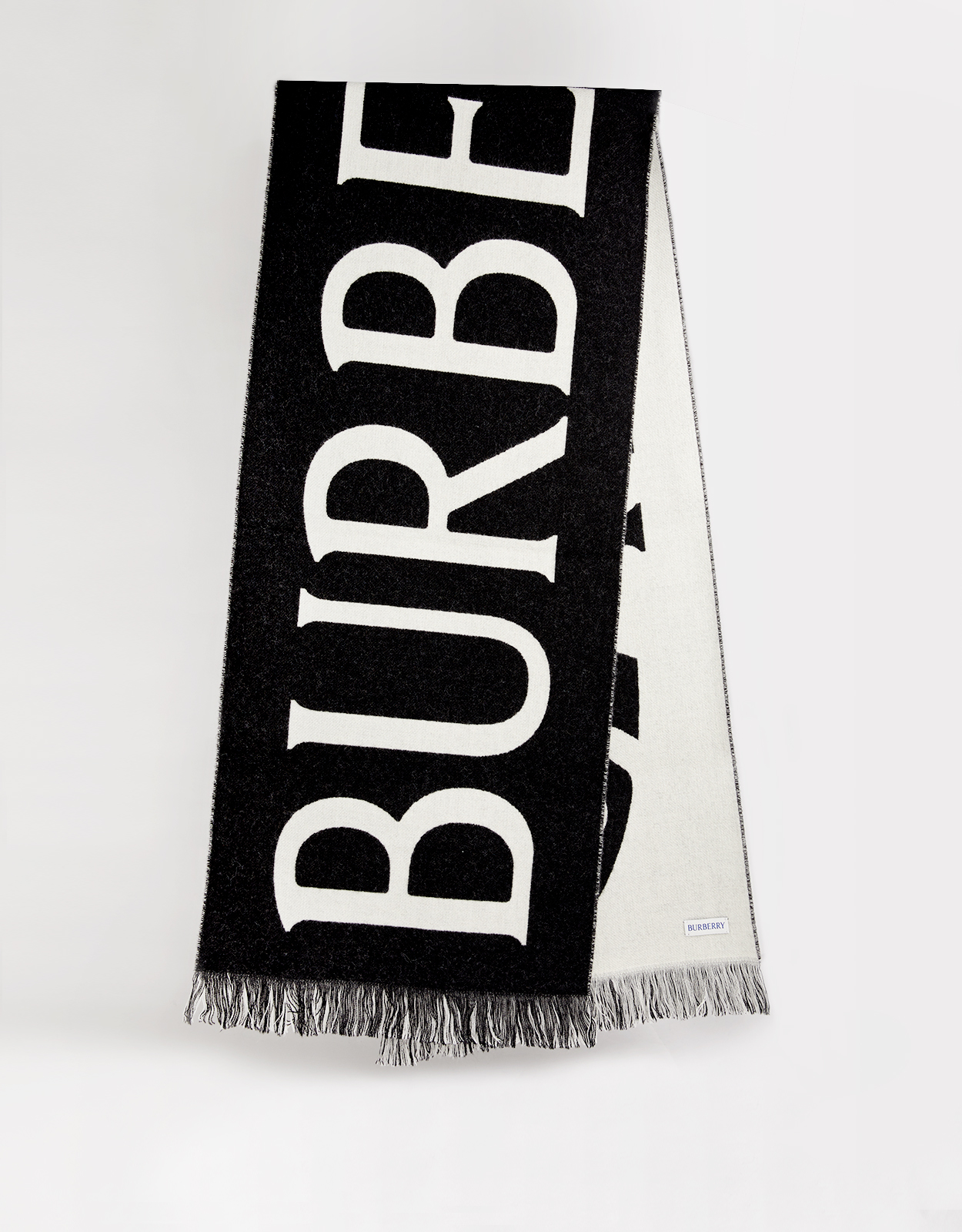Burberry ユニセックスロゴウールツートーンマフラー () IFCHIC.COM