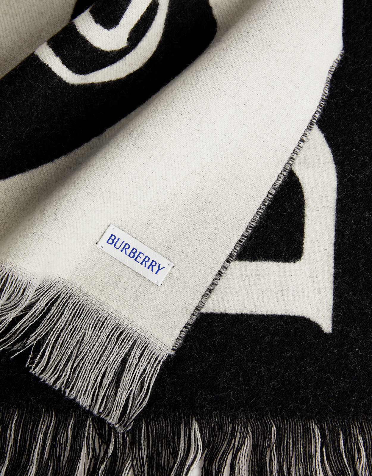 Burberry ユニセックスロゴウールツートーンマフラー () IFCHIC.COM