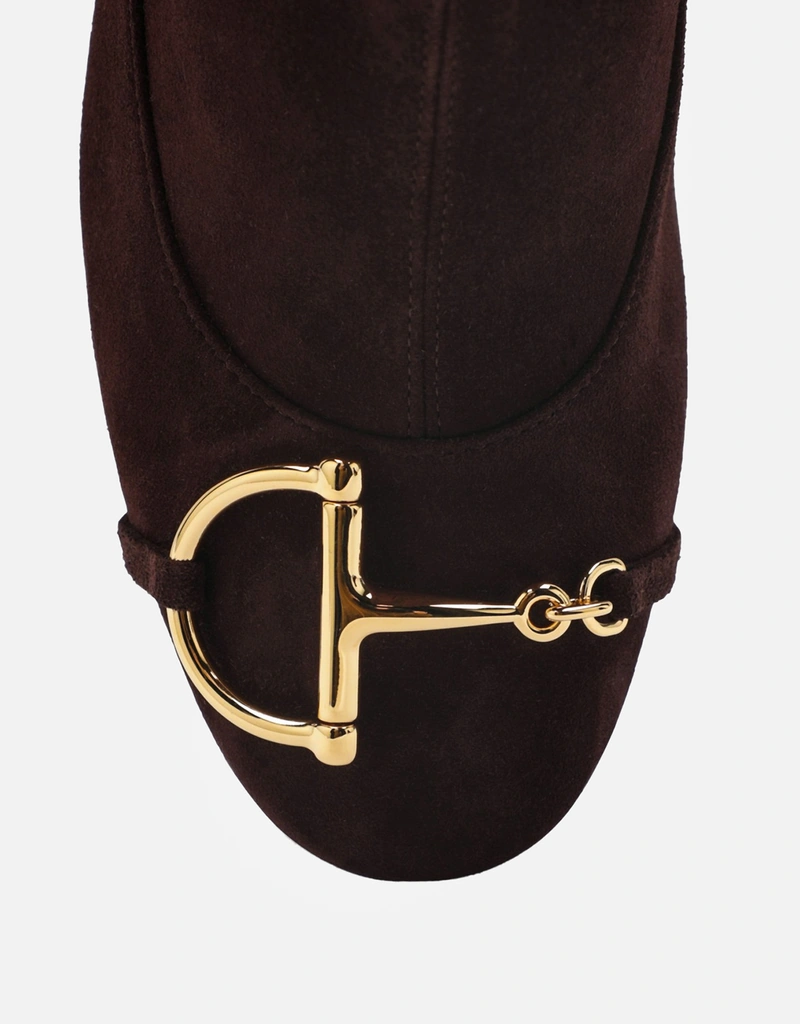 Gucci ハーフホースビットスエードアンクルブーツ (すべての新品