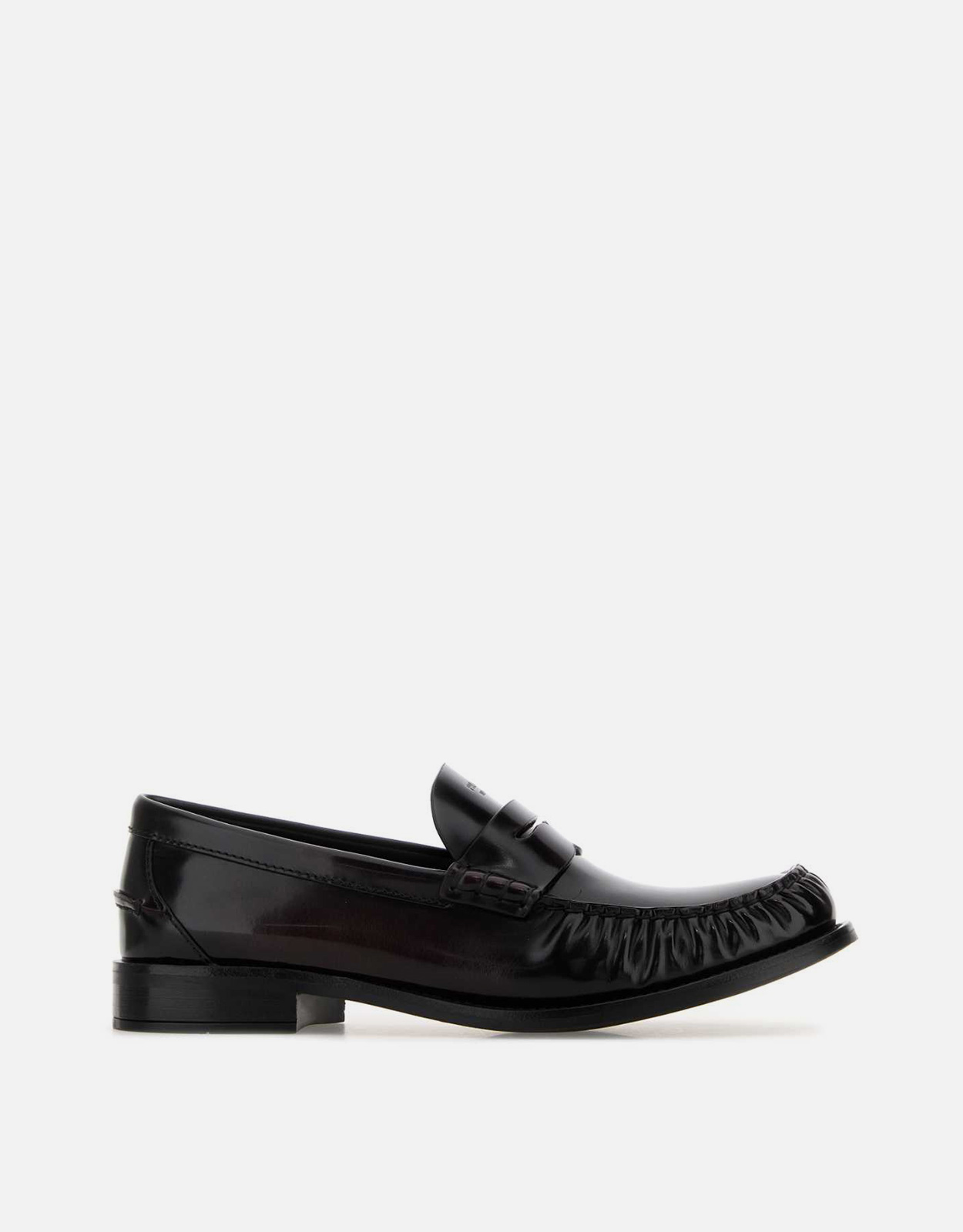 pardaのローファーです。 Prada ブラッシュドレザー ローファー () IFCHIC.COM