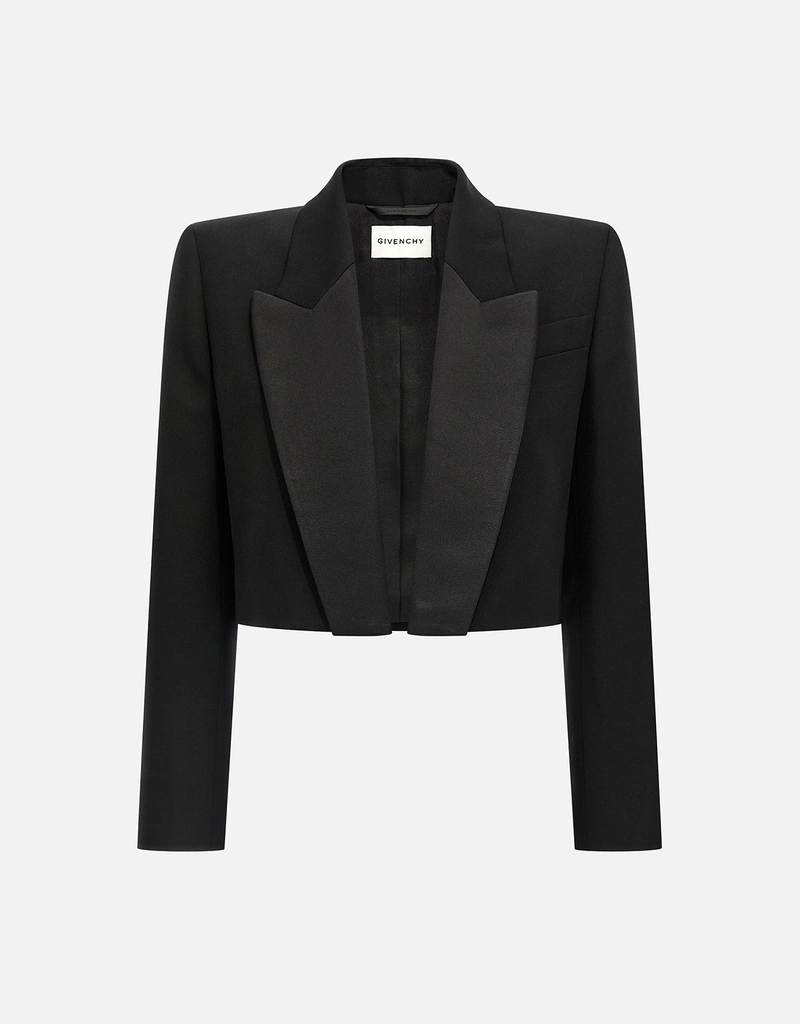 Givenchy ウール クロップド タキシード ジャケット (すべての新品