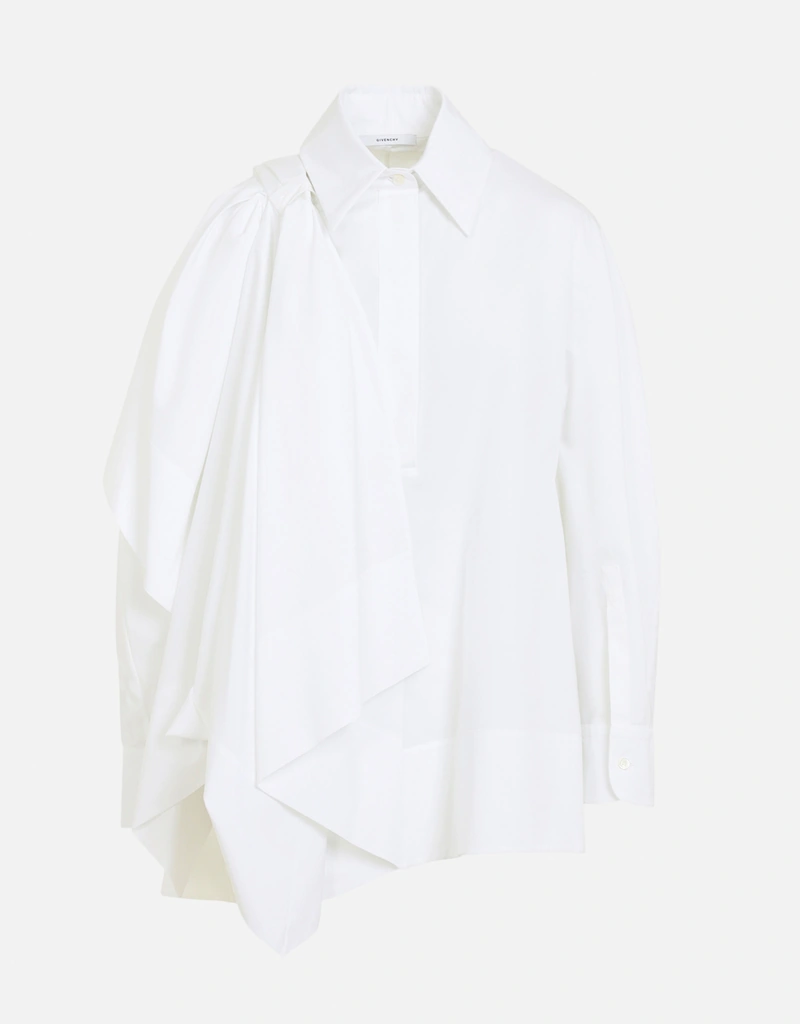 Givenchy コットンポプリンボウディテールシャツ (すべての新品
