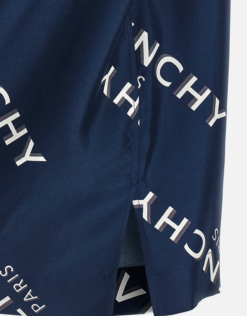 Givenchy メンズシャドウシルクプリントリラックスフィットシャツ Givenchy メンズシャドウシルクプリントリラックスフィットシャツ