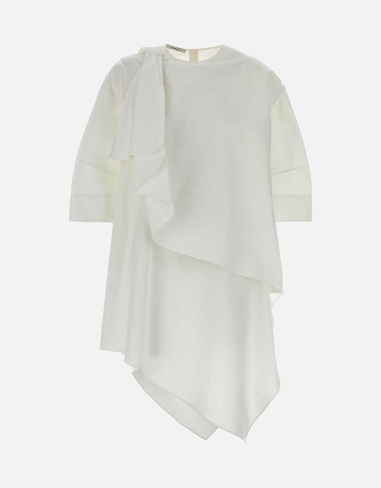 cos white asymmetric dress FLOATY ASYMMETRIC MIDI DRESS - OFF-WHITE