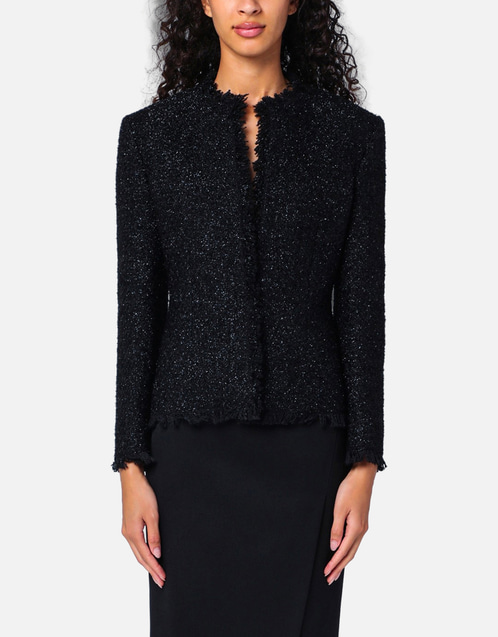 GIVENCHY BLACK 希少　正規品　レディースL ジャケット Givenchy ブラックツイードとラメジャケット (すべての新品) IFCHIC.COM