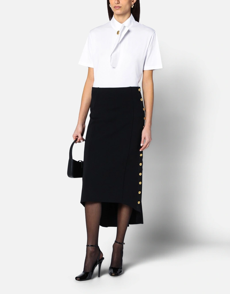 Givenchy ブラックMilanステッチボタンスカート (ドレス) IFCHIC.COM