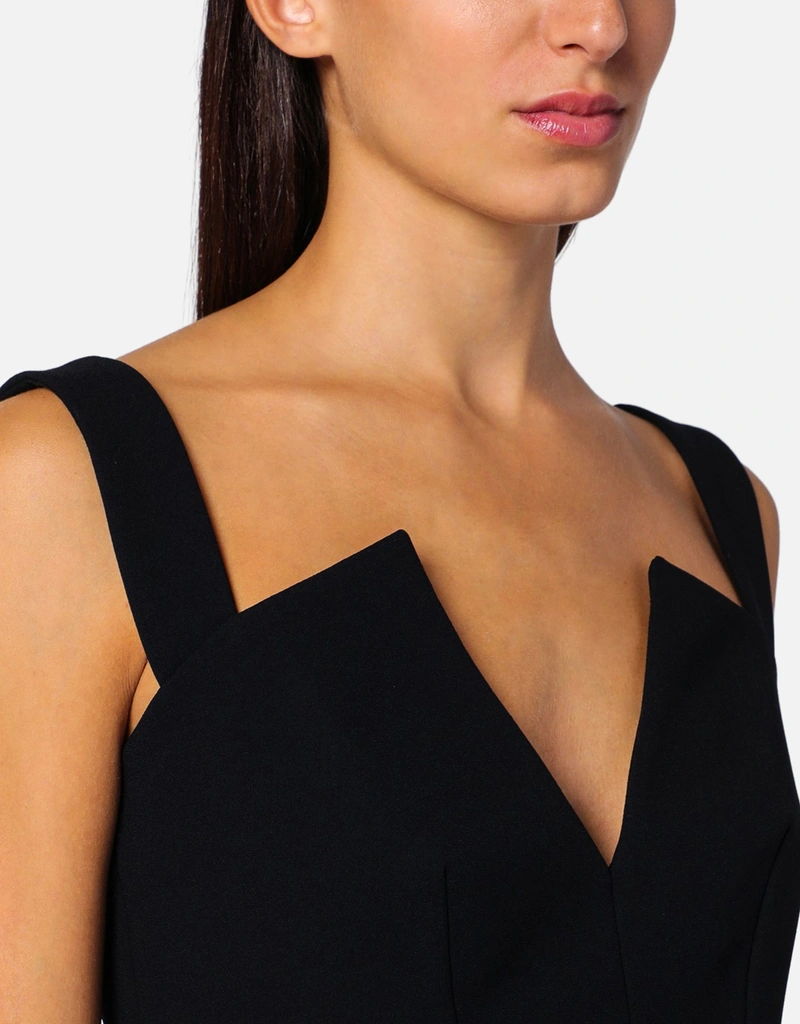 Givenchy シルクブラッククレープミニドレス (ドレス) IFCHIC.COM