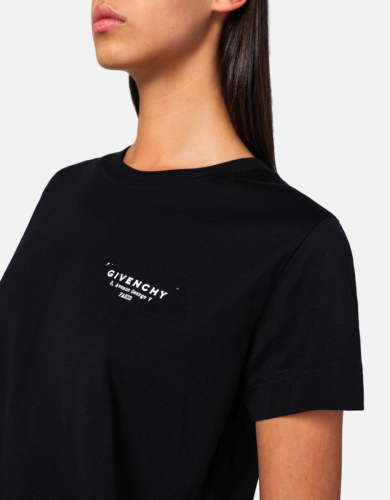 Givenchy ブラックコットンロゴTシャツ (トップス) IFCHIC.COM