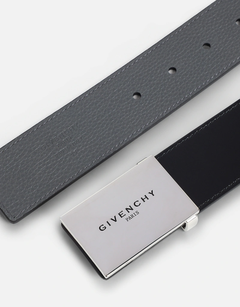 Givenchy メンズ メタルプレート カーフレザーベルト (すべての新品