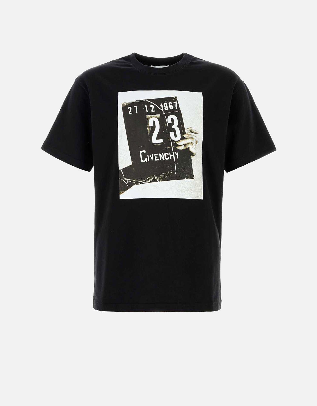 Givenchy メンズ コットン 映画用カチンコプリント Tシャツ (すべての