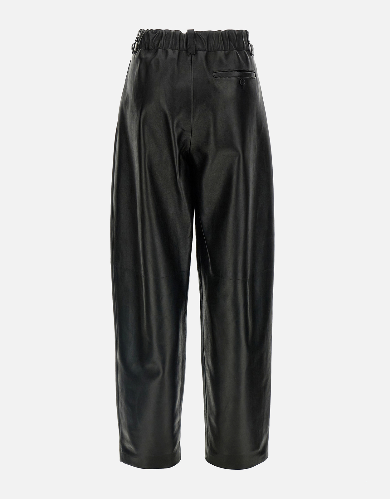 Givenchy ダブルプリーツレザー ワイドストレート ハイウエストパンツ