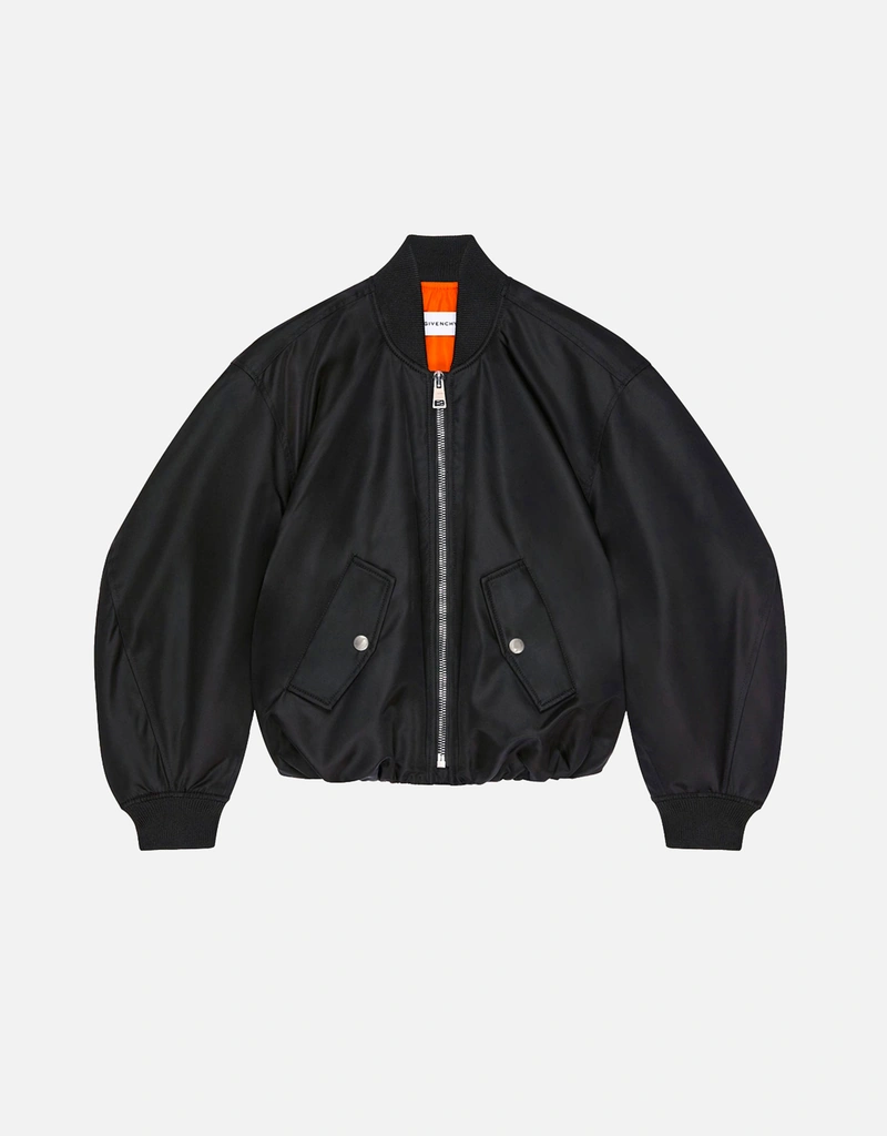 Givenchy クロップドコクーンポリアミドボンバージャケット (すべての