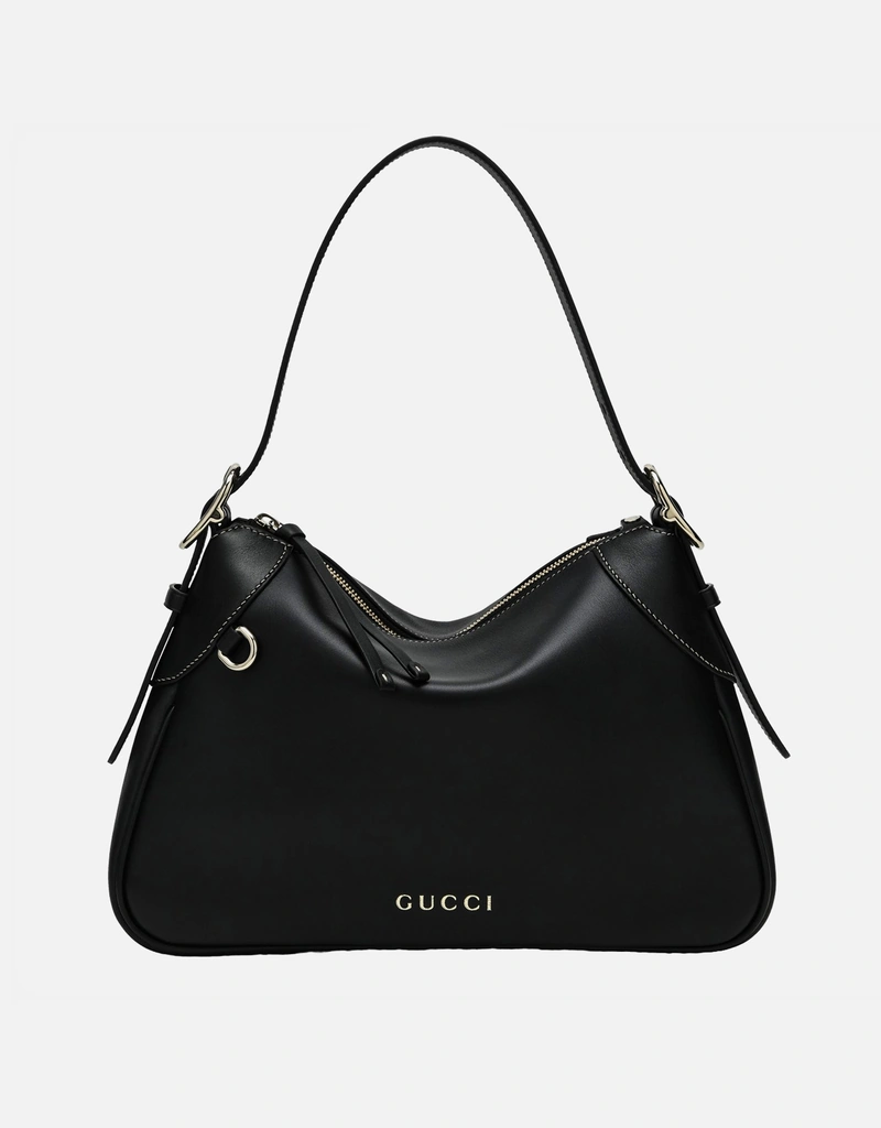 Gucci GGエンブレムミディアムレザーショルダーバッグ (すべての新品