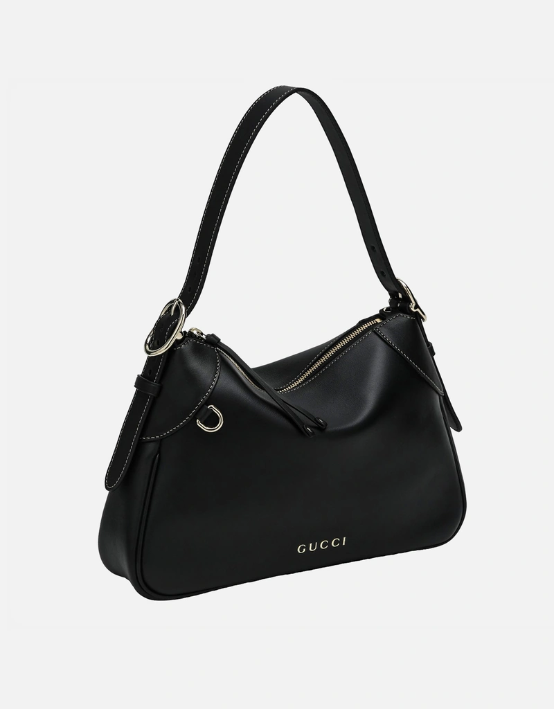 Gucci GGエンブレムミディアムレザーショルダーバッグ (すべての新品