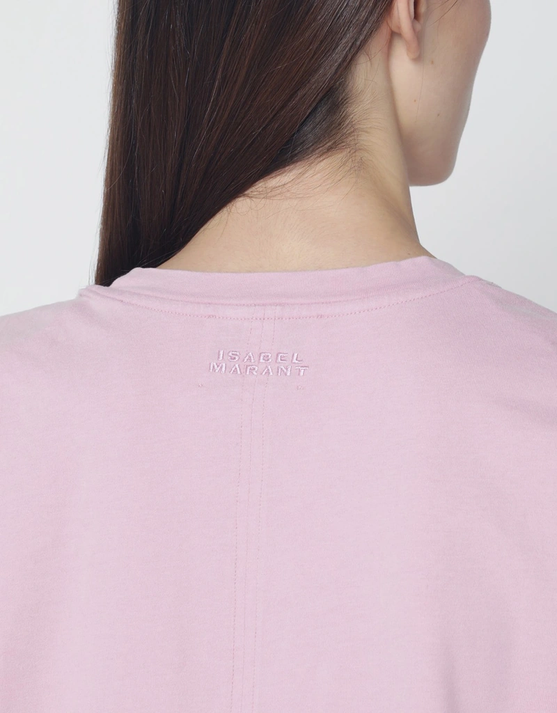 Isabel Marant Zelitos pink cotton T-shirt (Tops) IFCHIC.COM