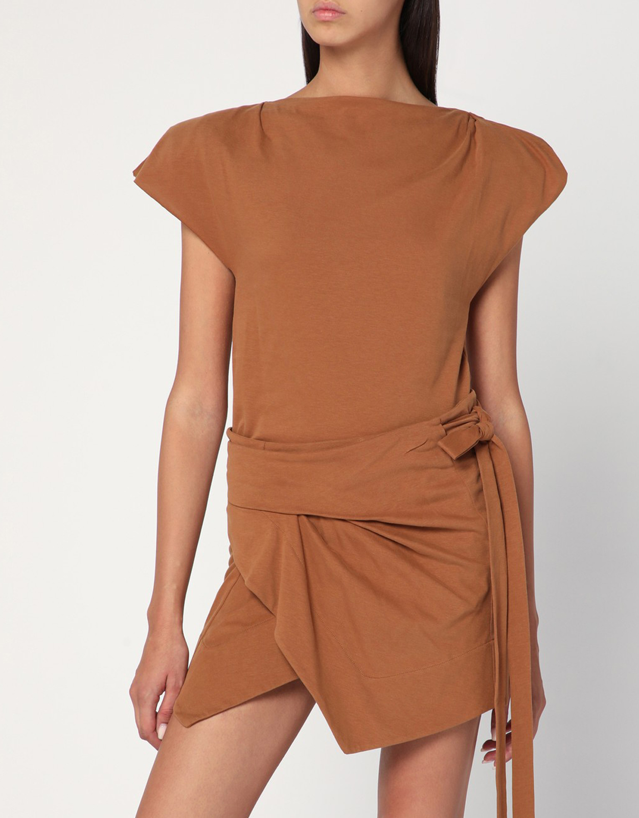 Isabel Marant Isabel Marant Asymmetrical Sebani T-shirt in caramel colour - XS　イザベル マラン アシンメトリー セバーニ T シャツ キャラメル カラー - XS